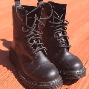 Skechers memory foam combat boots.